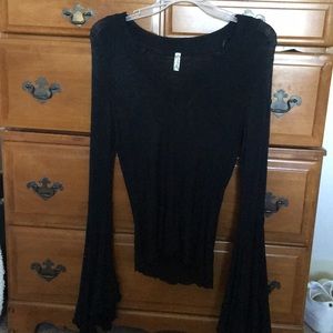 Free People Tops - Free people fringe bell sleeve Free People Tops - Free people fringe bell sleeve